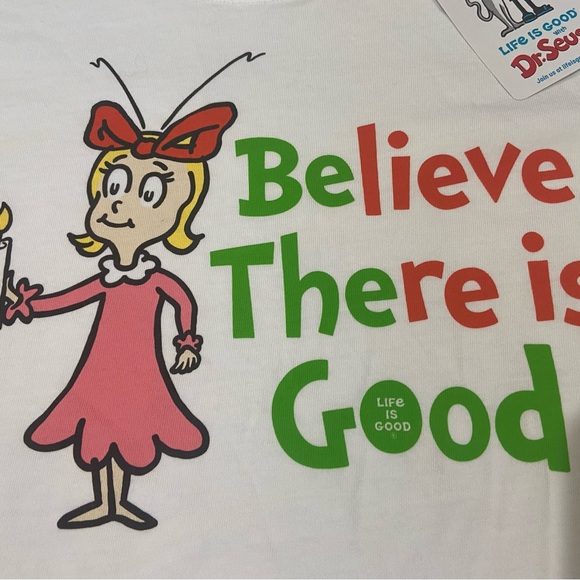 Life is Good The Grinch Cindy Lou White Crusher Tee L/S Crew Neck Women’s Sz XL - Picture 3 of 10